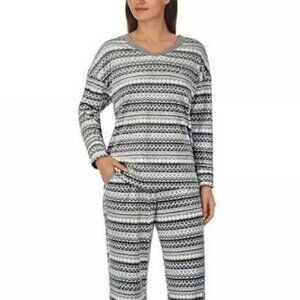 Nautica Ladies' 2-piece PJ Set Gray Sz XXL Silky Fleece NWT